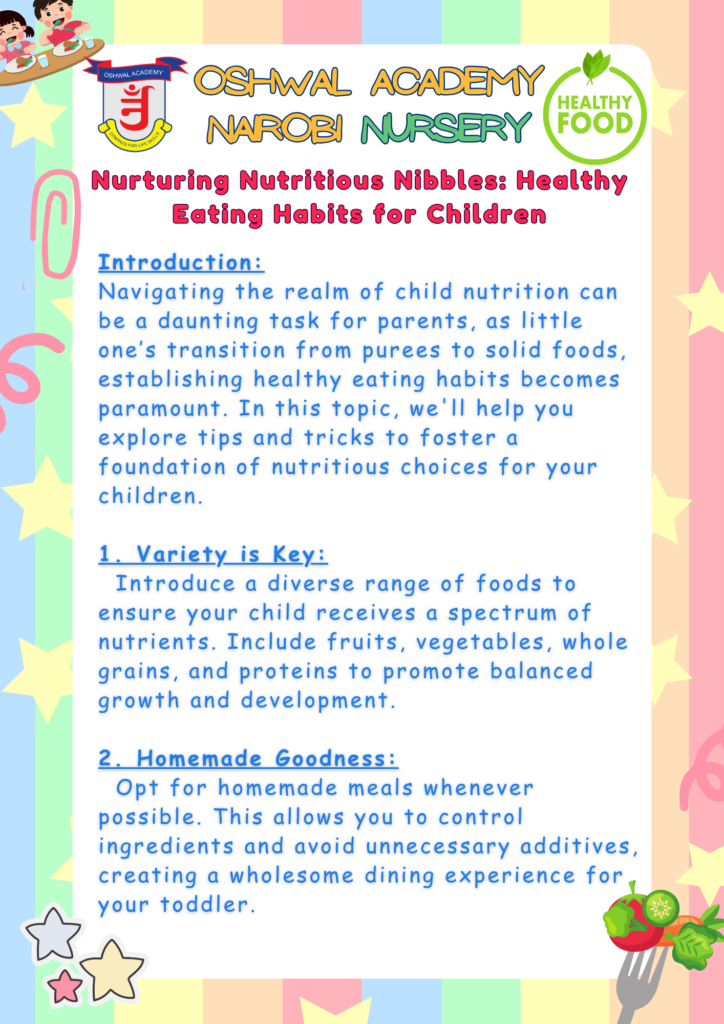 NURTURING NUTRITIOUS NIBBLES : HEALTHY EATING HABITS FOR CHILDREN ...